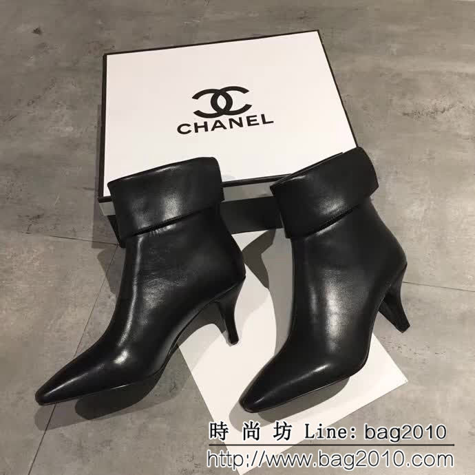 CHANEL香奈兒 19ss專櫃最新 專櫃定制 皺牛皮單鞋 黑色 QZS2010